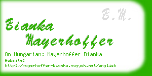 bianka mayerhoffer business card